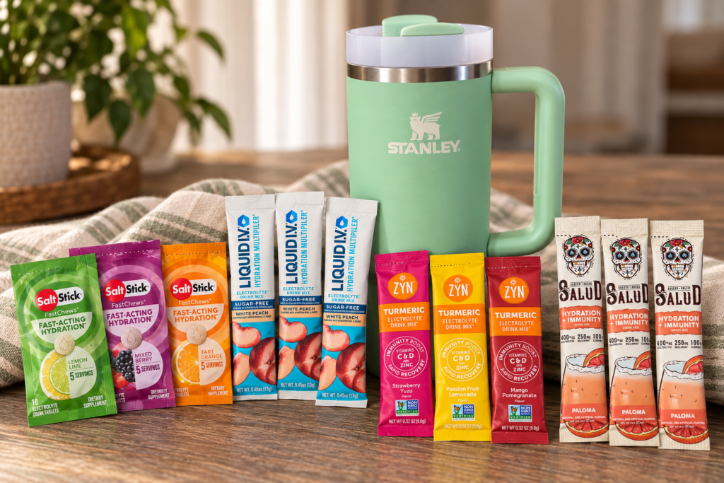 electrolyte products in my realistic hydration routine